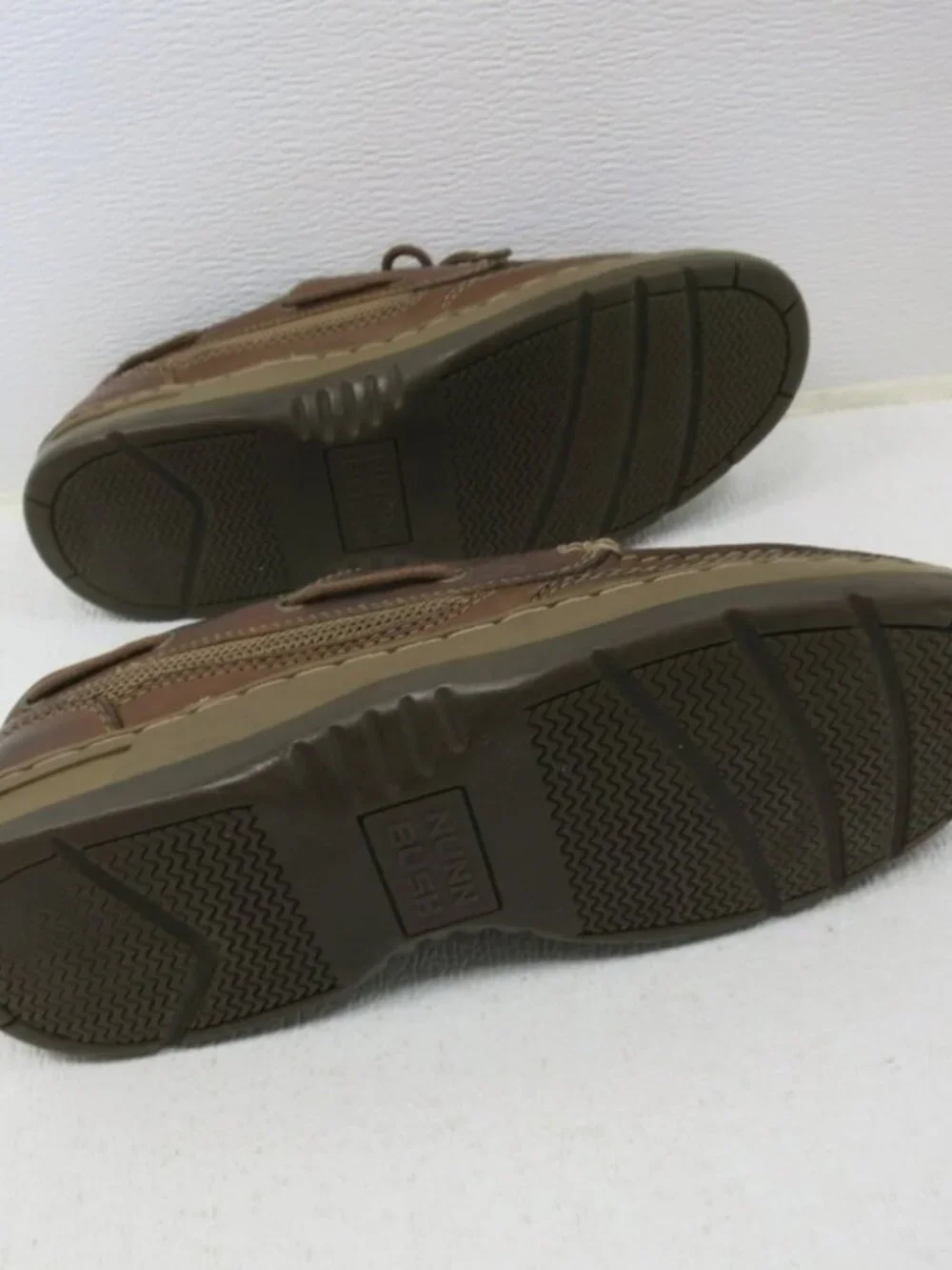 Nunn Bush Oil Tanned Leather Fabric Deck Shoes Men's Nautical Deck Footwear 9 M